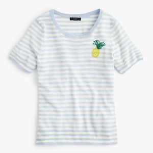 J.Crew Tippi short-sleeve sweater in pineapple